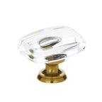 Emtek Perilla Windsor de Vidrio, 1-1/4" — Latón Francés Antiguo
