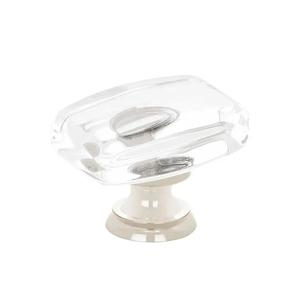 Emtek Perilla Windsor de Vidrio, 1-1/4" — Níquel Pulido