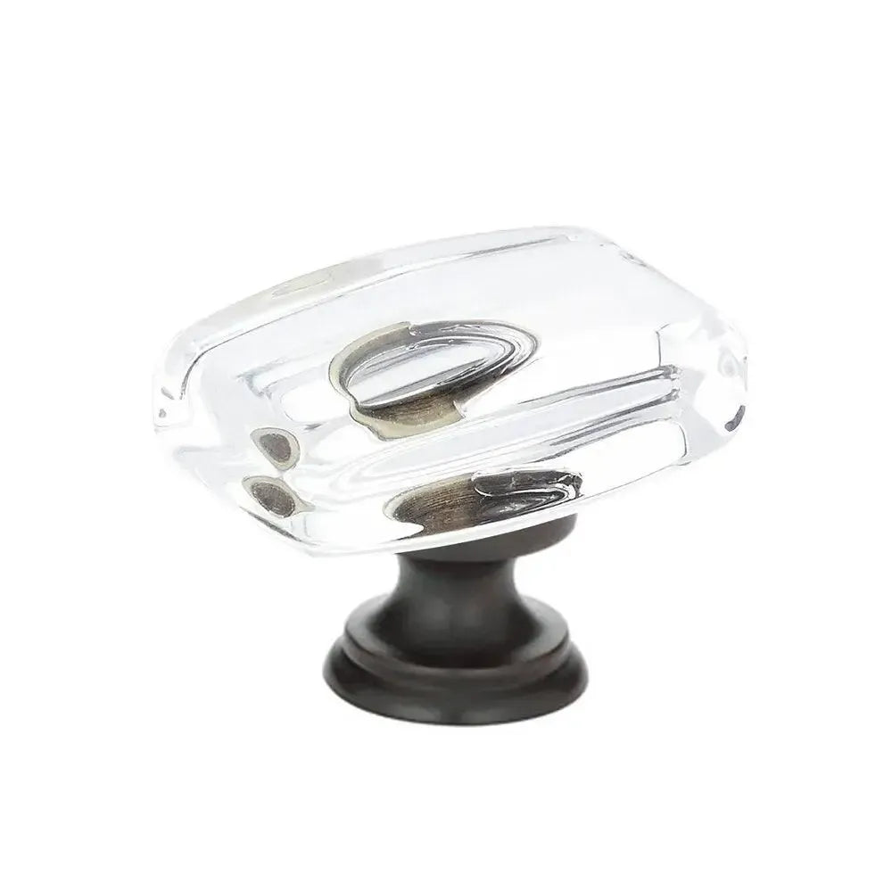Emtek Perilla Windsor de Vidrio, 1-1/4" — Bronce Aceitado