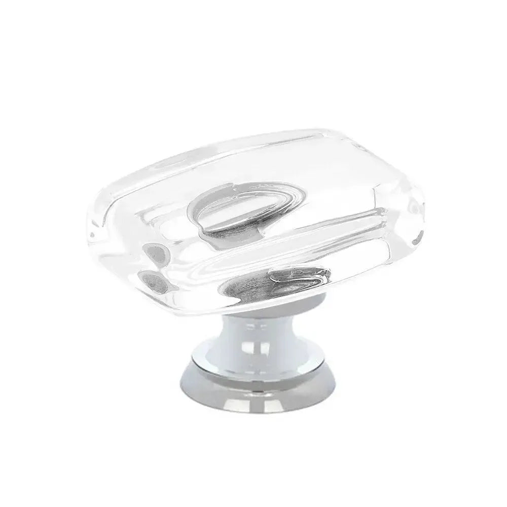 Emtek Perilla Windsor de Vidrio, 1-1/4" — Cromo Pulido