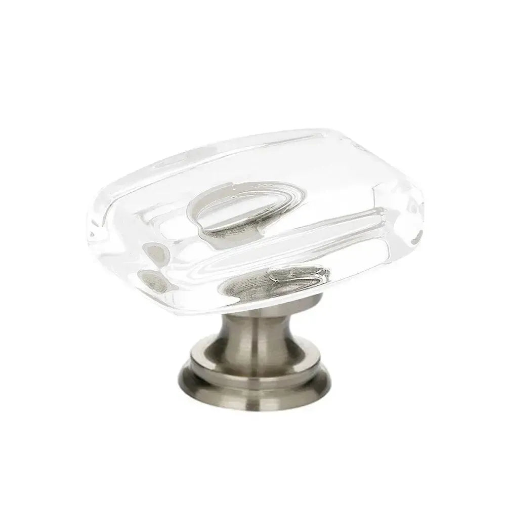 Emtek Perilla Windsor de Vidrio, 1-1/4" — Níquel Satinado