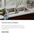 Elkay Tarja Dayton® Acero Inoxidable 16-1/2" x 18-1/4" x 8" de Un Tazón de Bar Bajo Cubierta — ambiente de cocina
