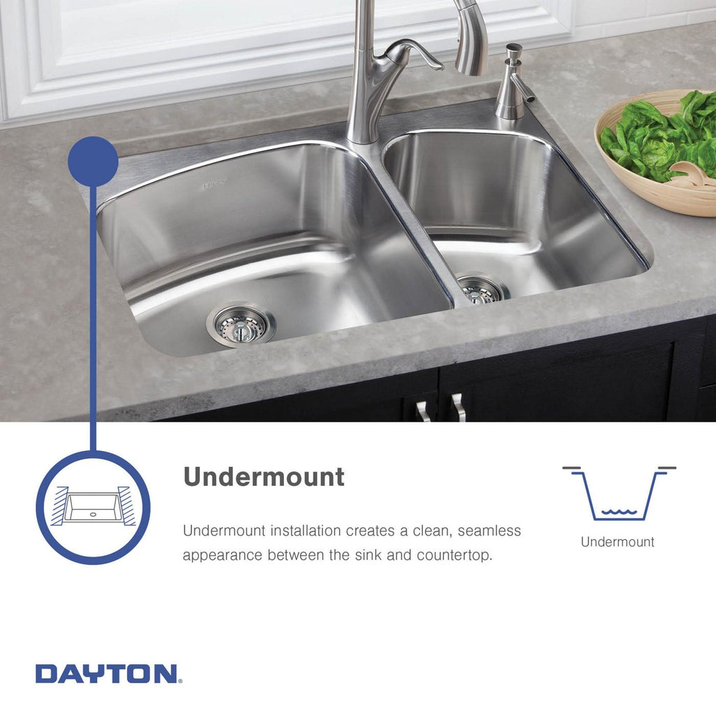 Elkay Tarja Dayton® Acero Inoxidable 14-1/2" x 12-1/2" x 6-1/2" de Un Tazón de Bar Bajo Cubierta — ambiente de cocina