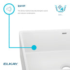 Elkay Tarja Fireclay 36" x 18-13/16" x 9-5/8" de Un Tazón Farmhouse (Kit) — ambiente de cocina