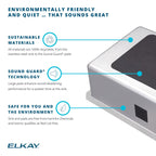 Elkay Tarja Lustertone® Classic Acero Inoxidable 23-1/2" x 18-1/4" x 4-3/8" de Un Tazón Bajo Cubierta ADA con Perfect Drain® — ambiente de cocina