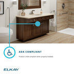 Elkay Tarja Asana® Acero Inoxidable 14-3/8" x 14-3/8" x 6" de Un Tazón Bajo Cubierta Bathroom — ambiente de cocina