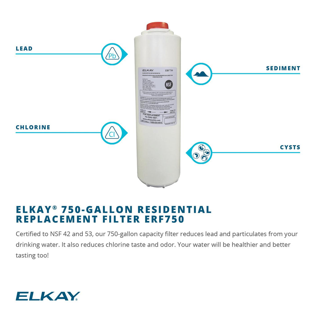 Elkay Tarja Crosstown® Calibre 16 Acero Inoxidable 30-1/2" x 18-1/2" x 10" de Un Tazón Bajo Cubierta (Kit con Llave Filtrada para Bebidas) — ambiente de cocina