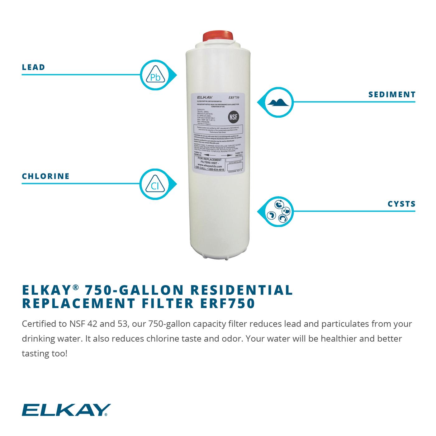 Elkay Tarja Crosstown® Calibre 16 Workstation Acero Inoxidable 25-1/2" x 18-1/2" x 9" de Un Tazón Bajo Cubierta (Kit con Llave Filtrada para Bebidas) — ambiente de cocina