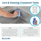 Elkay Tarja Crosstown® Calibre 18 Acero Inoxidable 13-1/2" x 18-1/2" x 9" de Un Tazón de Bar Bajo Cubierta — ambiente de cocina