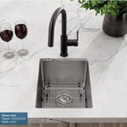 Elkay Tarja Crosstown® Calibre 18 Acero Inoxidable 13-1/2" x 18-1/2" x 9" de Un Tazón Bajo Cubierta Bar (Kit) — ambiente de cocina