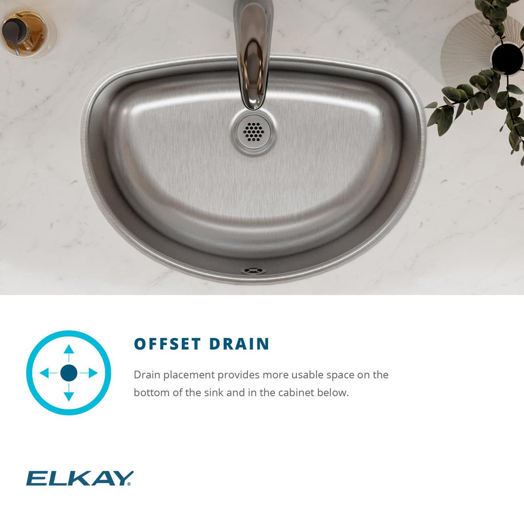 Elkay Tarja Asana® Acero Inoxidable 19-1/2" x 13-5/16" x 6-1/4" de Un Tazón Bajo Cubierta Bathroom — ambiente de cocina