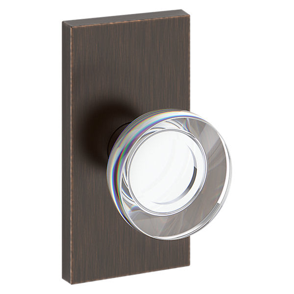Baldwin Hardware Reserve Perilla Contemporary Crystal — Bronce veneciano — Contemporary 5 — Dummy completo