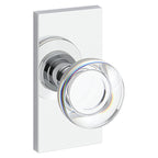 Baldwin Hardware Reserve Perilla Contemporary Crystal — Cromo pulido — Contemporary 5 — Dummy completo
