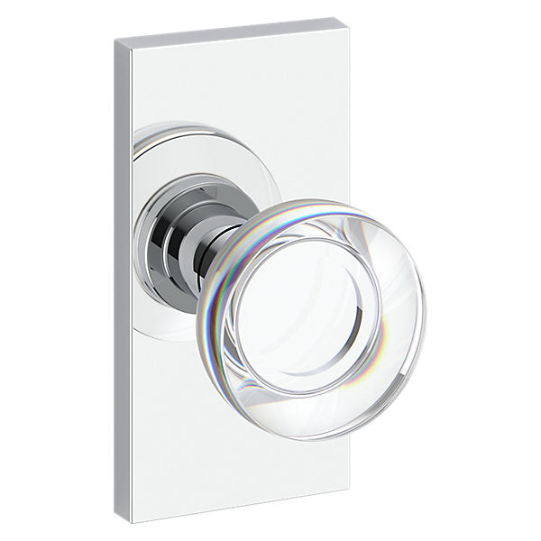 Baldwin Hardware Reserve Perilla Contemporary Crystal — Cromo pulido — Contemporary 5 — Dummy completo