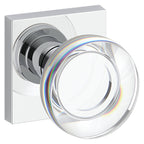 Baldwin Hardware Reserve Perilla Contemporary Crystal — Cromo pulido — Contemporary Square — Dummy completo