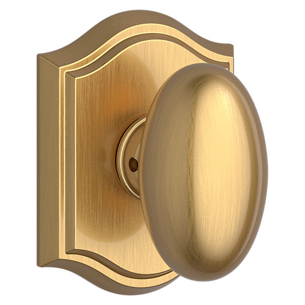 Baldwin Hardware Reserve Perilla Ellipse — Latón satinado Lifetime — Traditional Arch — Dummy completo
