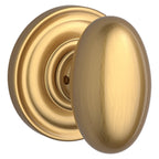 Baldwin Hardware Reserve Perilla Ellipse — Latón satinado Lifetime — Traditional Round — Dummy completo