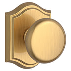 Baldwin Hardware Reserve Perilla Round — Latón satinado Lifetime — Traditional Arch — Dummy completo