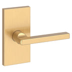 Baldwin Hardware Reserve Manija Square — Latón satinado Lifetime — Contemporary 5 — Dummy completo