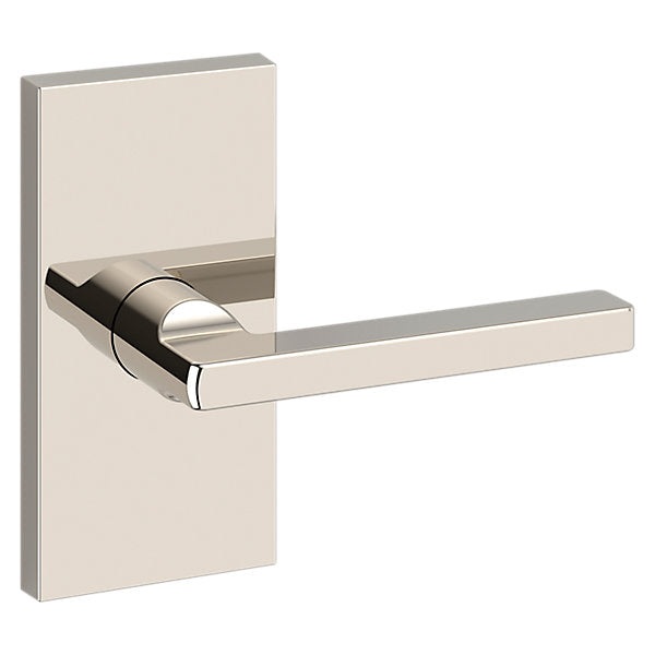Baldwin Hardware Reserve Manija Square — Níquel pulido Lifetime — Contemporary 5 — Dummy completo