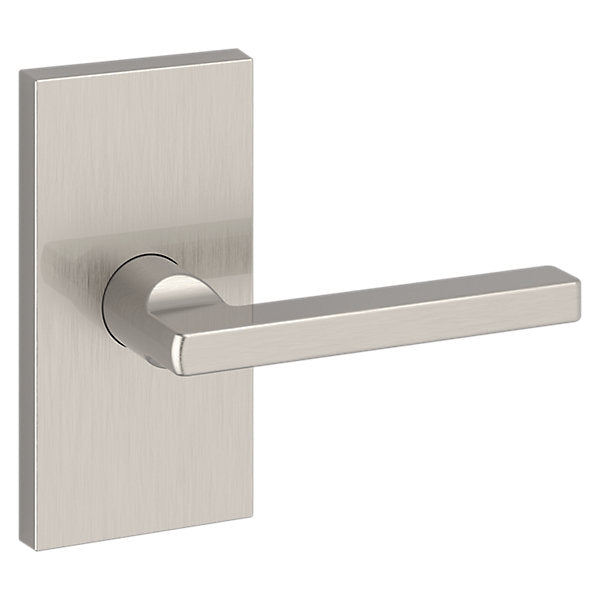Baldwin Hardware Reserve Manija Square — Níquel satinado — Contemporary 5 — Dummy completo