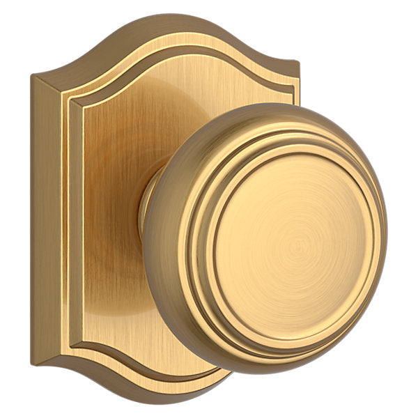 Baldwin Hardware Reserve Perilla Traditional — Latón satinado Lifetime — Traditional Arch — Dummy completo