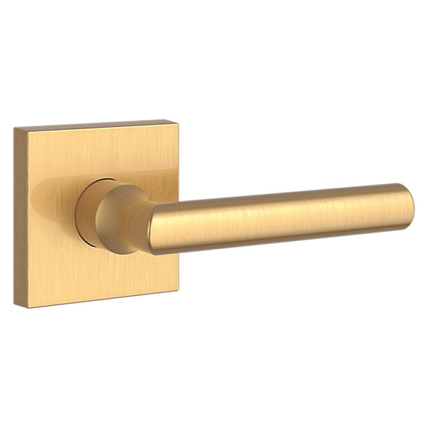 Baldwin Hardware Reserve Manija Tube — Latón satinado Lifetime — Contemporary Square — Dummy completo
