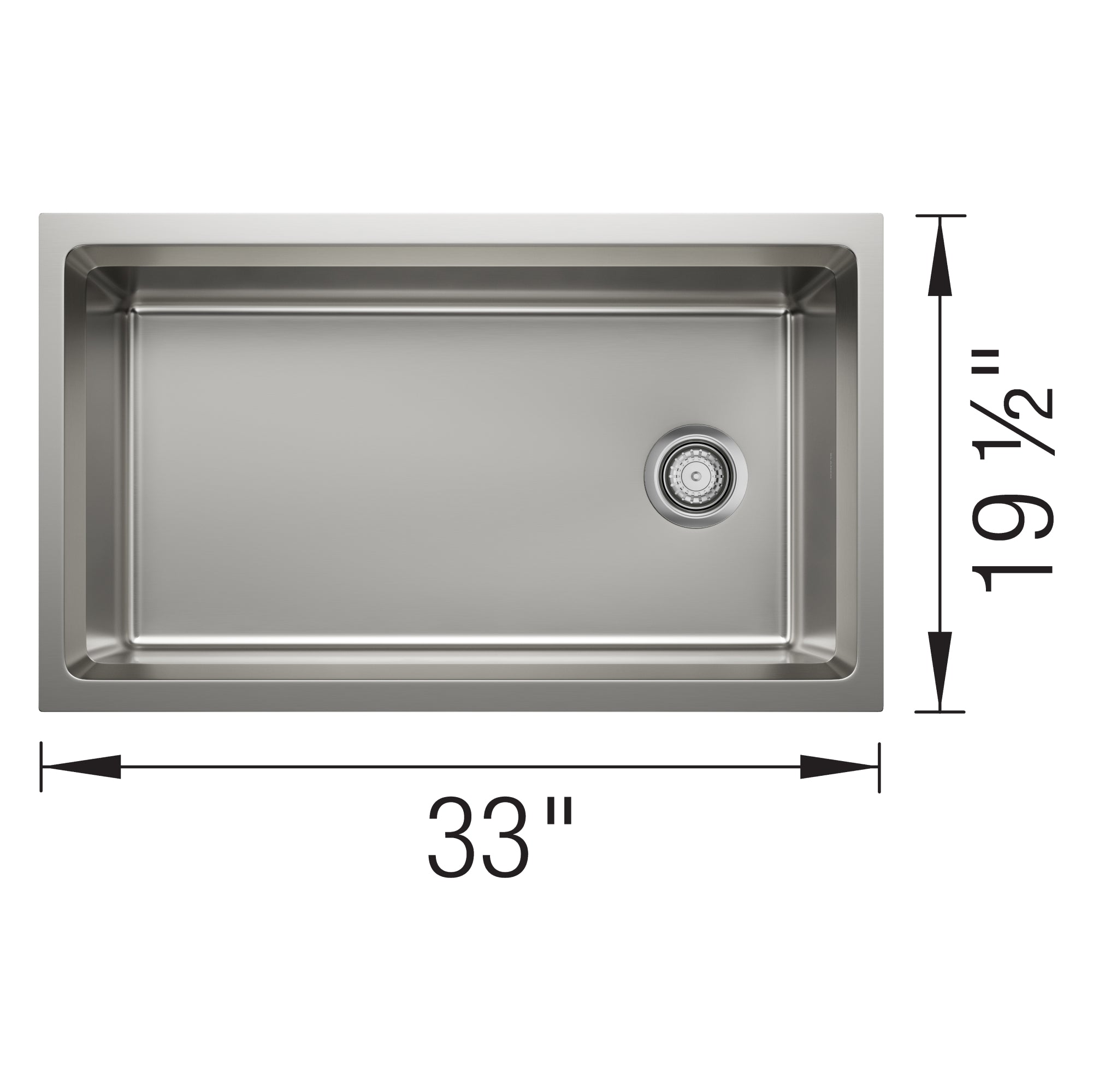 Blanco Inteos 33″ Workstation — Tarja de Acero Inoxidable — vista 4