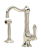 Rohl Llave de un orificio con caño de columna y rociador lateral