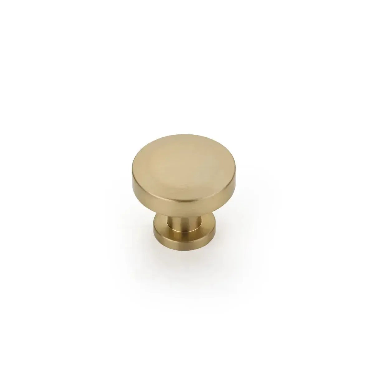 Schaub Perilla Heathrow Redonda, 1-1/4" — Latón Satinado Signature