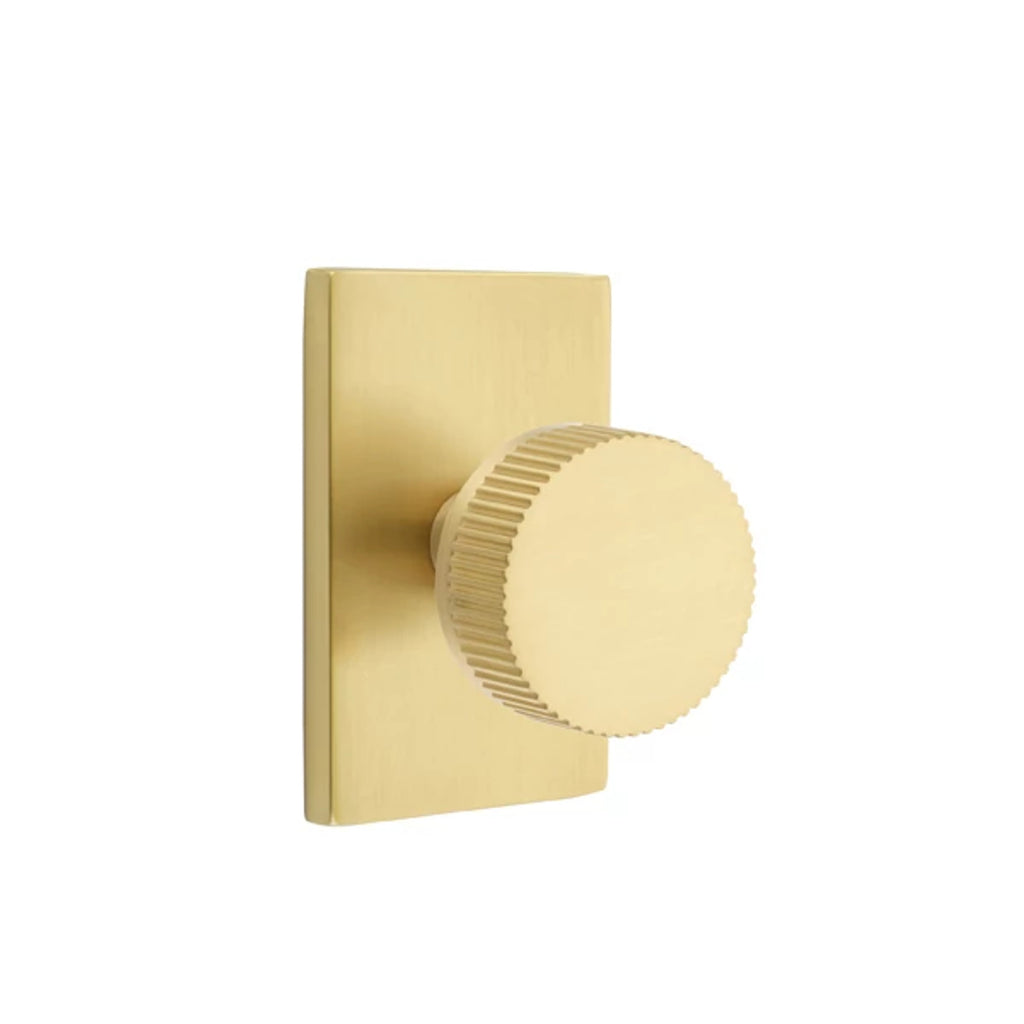 Latón Satinado · Modern Rectangular Rosette