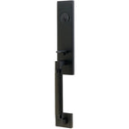 Emtek Juego de Entrada — Hercules Knurled Monolithic Tubular — Negro Mate