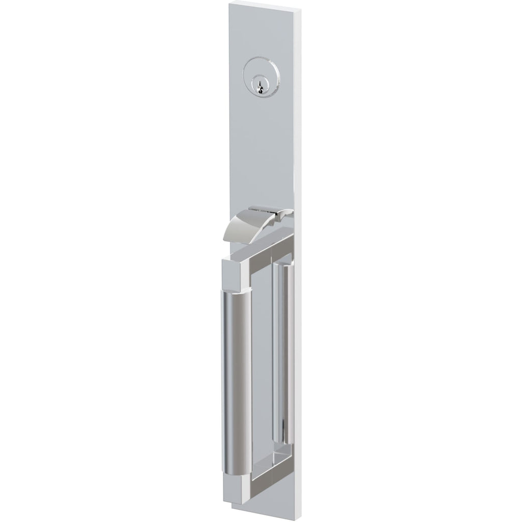 Emtek Juego de Entrada — Select Full Length Tubular Smooth — Cromo Pulido
