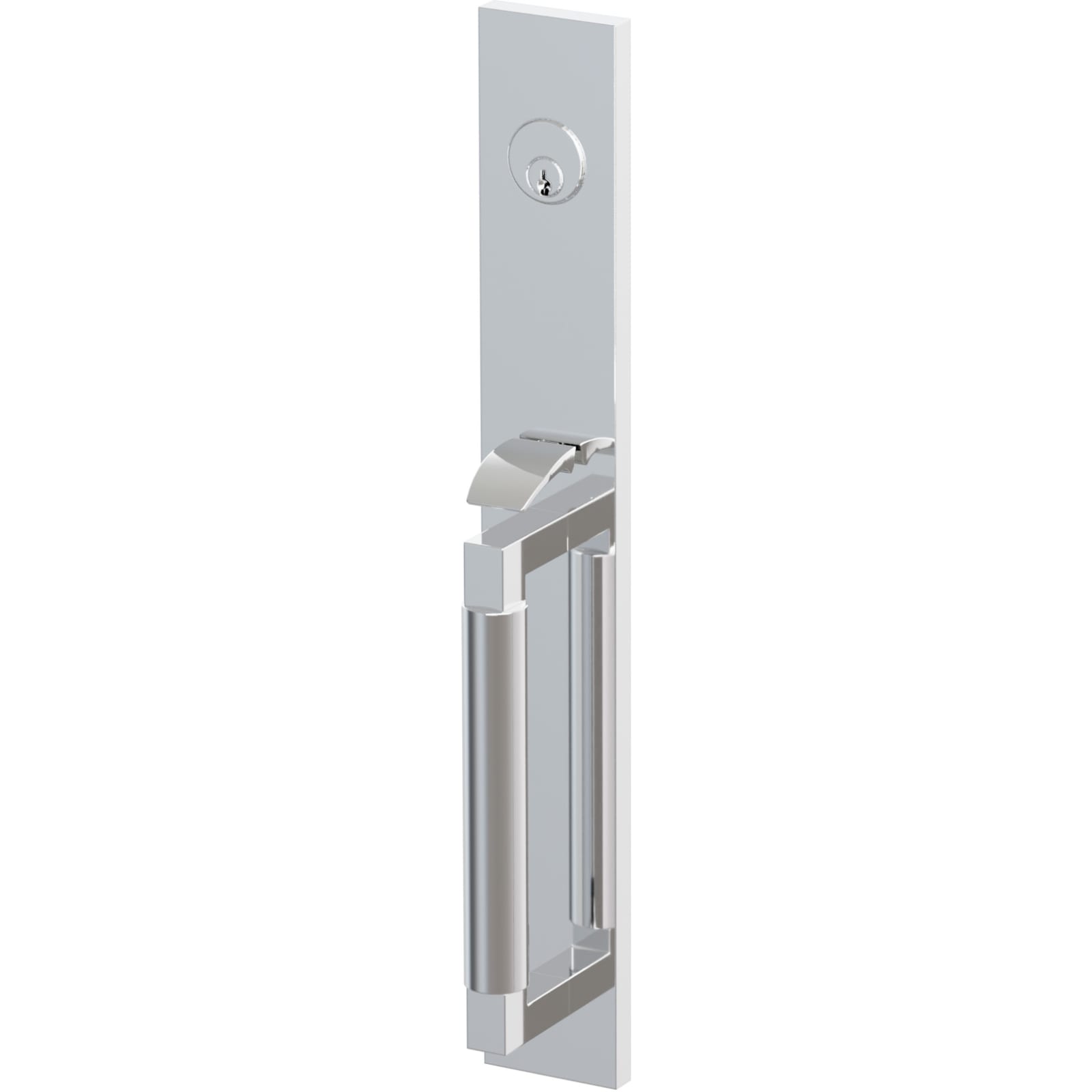 Emtek Juego de Entrada — Select Full Length Tubular Smooth — Cromo Pulido