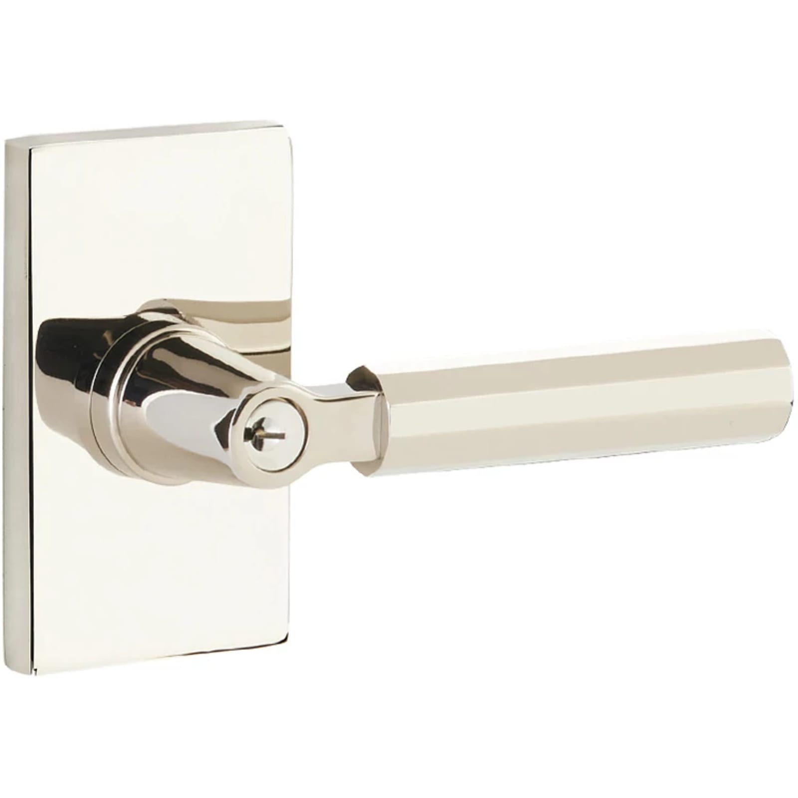 Emtek Manija con Llave SELECT L-Square Faceted
