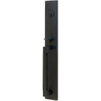 Emtek Juego de Entrada — Hercules Knurled Full Length Tubular — Negro Mate