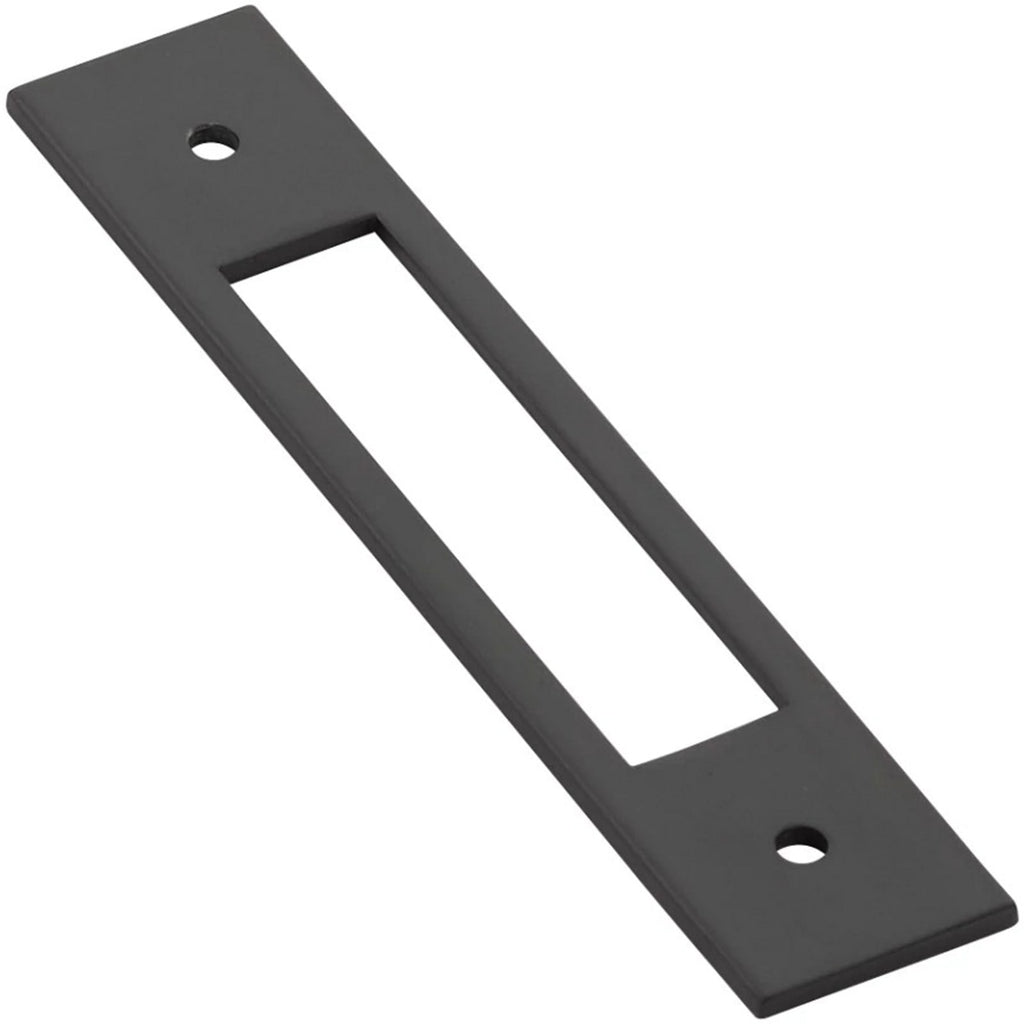 Emtek Jaladera de Gabinete Backplate C-to-C Moderna — Níquel Satinado