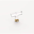 Emtek Perilla Moderna de Vidrio, 2-1/8" — Latón Satinado