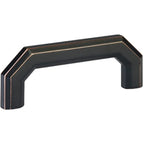 Emtek Jaladera de Gabinete Riviera — Bronce Aceitado