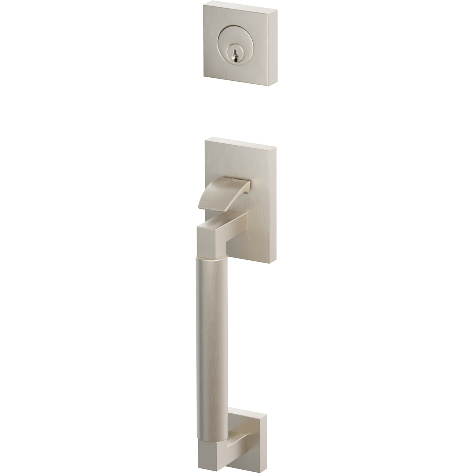 Emtek Juego de Entrada — Select Sectional Tubular Smooth — Níquel Satinado