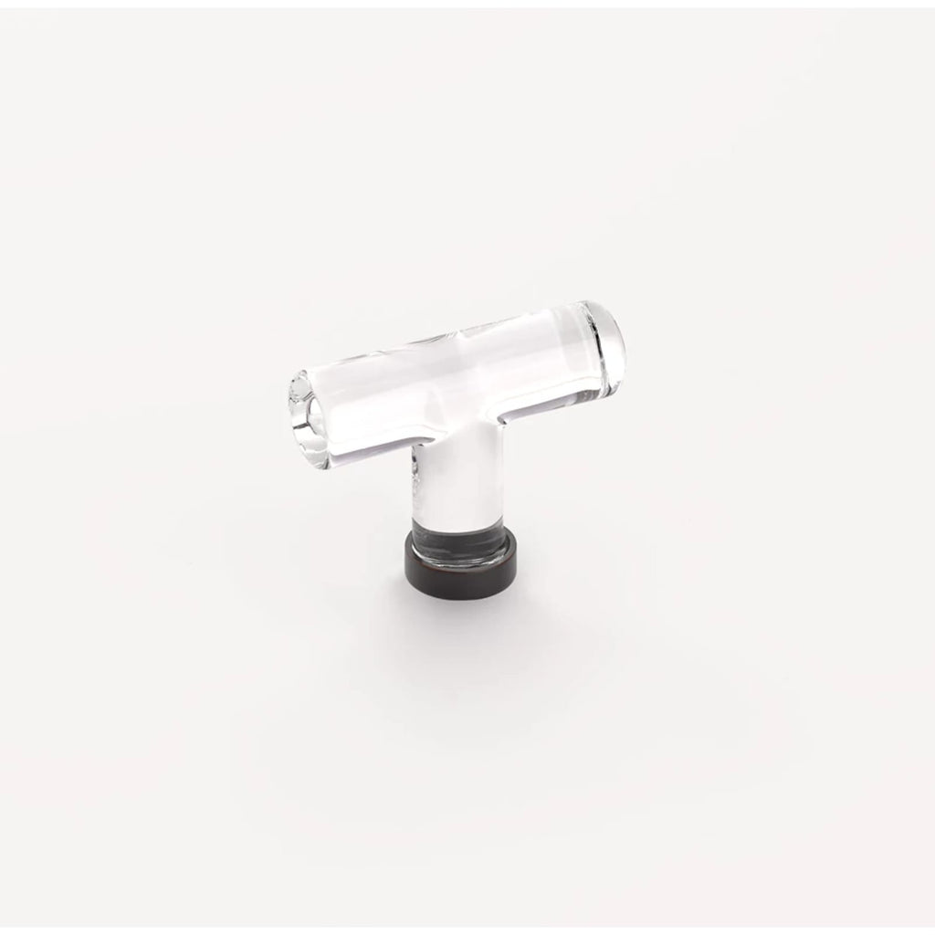 Emtek Perilla Moderna de Vidrio, 2-1/8" — Bronce Aceitado