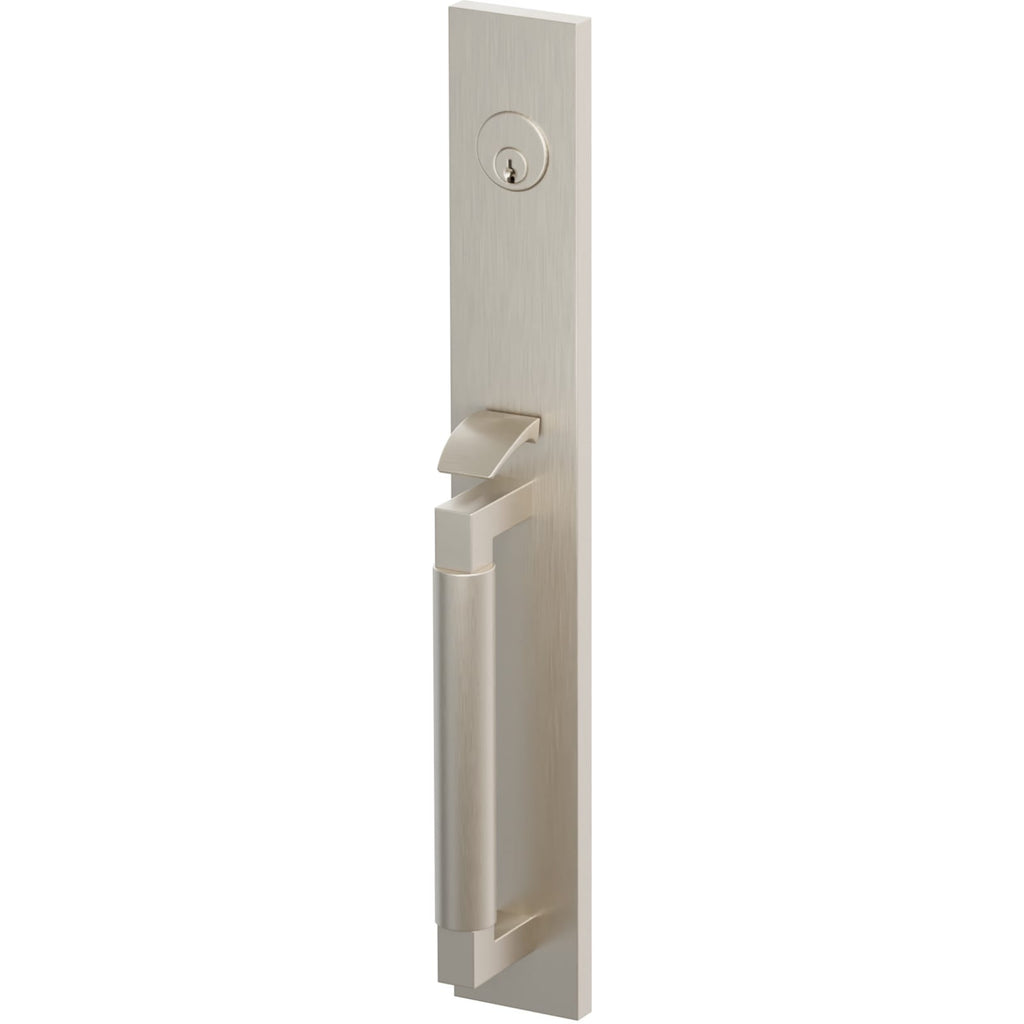 Emtek Juego de Entrada — Select Full Length Tubular Smooth — Níquel Satinado