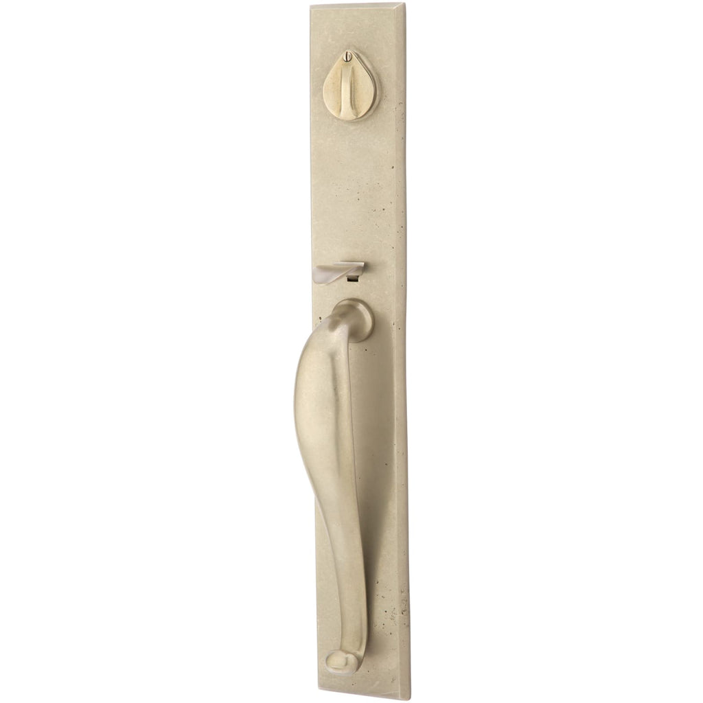 Emtek Juego de Entrada — Rectangular Full Length Tubular — Bronce Blanco Envejecido