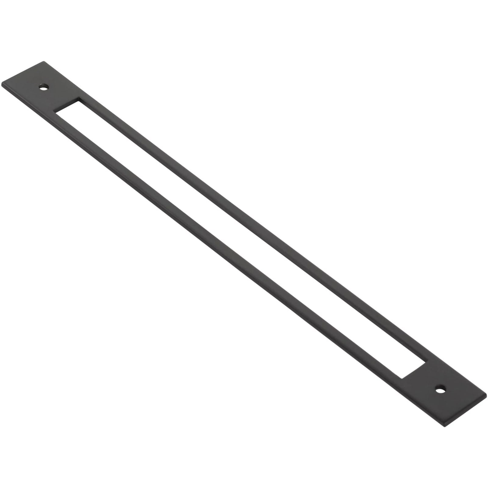 Emtek Jaladera de Gabinete Backplate C-to-C Moderna — Negro Mate