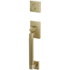 Emtek Juego de Entrada — Select Sectional Tubular Smooth — Latón Satinado