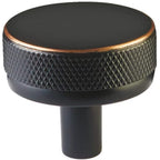 Emtek SELECT Perilla Cónico Moleteada — Bronce Aceitado