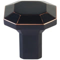 Emtek Perilla de Gabinete Riviera Cuadrada, 1-1/4" — Bronce Aceitado