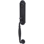 Emtek Juego de Entrada — Monolithic with Normandy Grip — Acero Negro Mate
