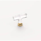 Emtek Perilla Moderna de Vidrio, 2-1/8" — Latón sin Laca