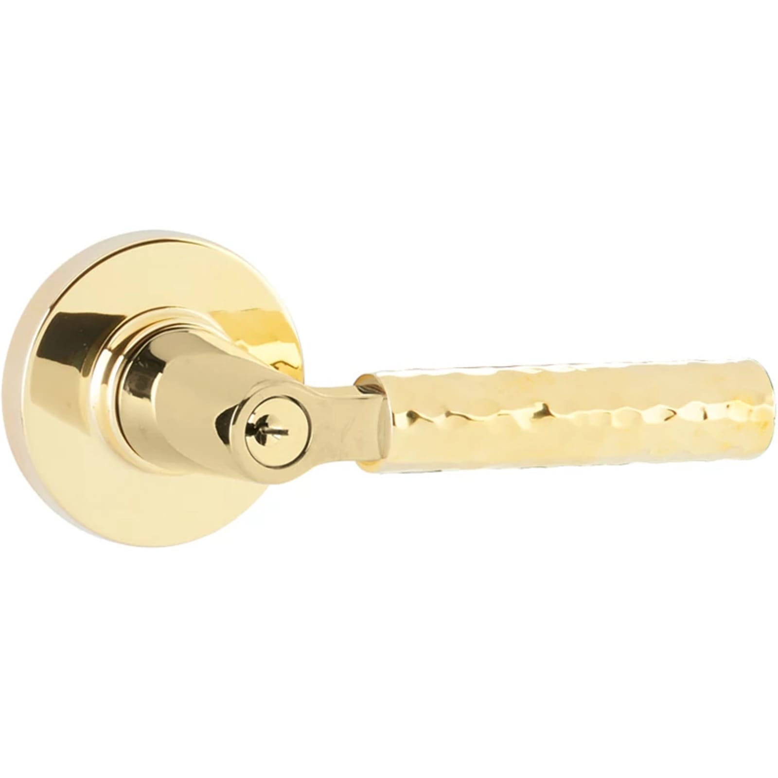 Emtek Manija con Llave SELECT L-Square Hammered